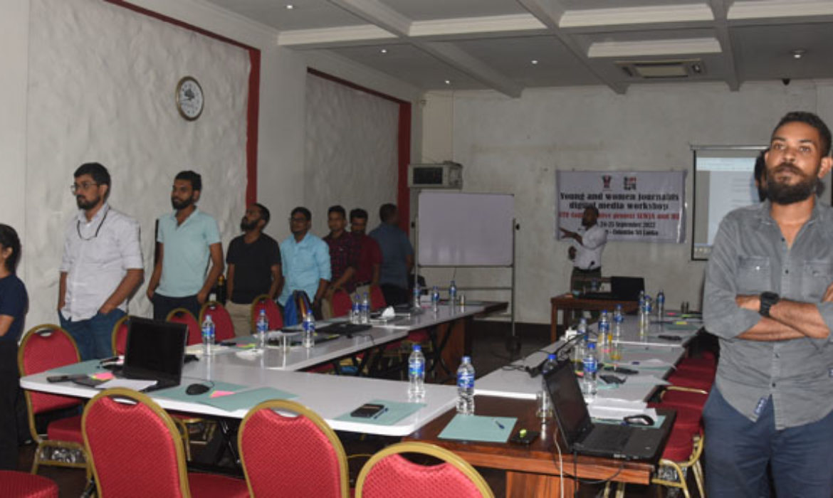 Sri Lanka, Working Journalist Association (SLWJ) is conducting a training workshop on digital media workshop for young and women journalists